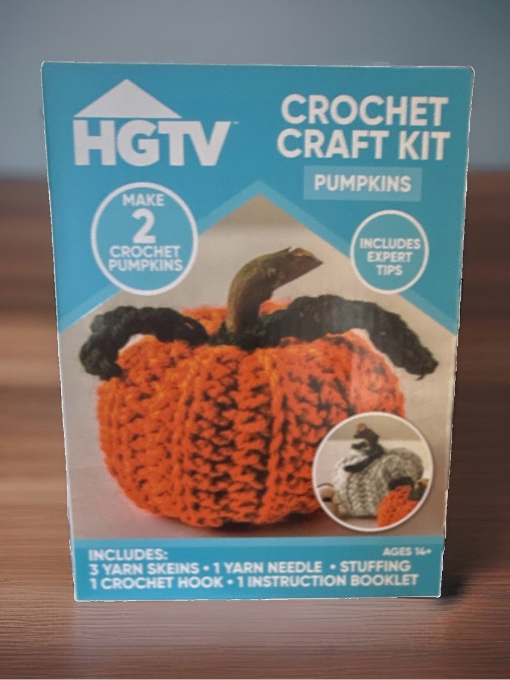 NEW! Crochet Pumpkins DIY Craft Kit Create 2 Pumpkins Beginner Friendly 14+